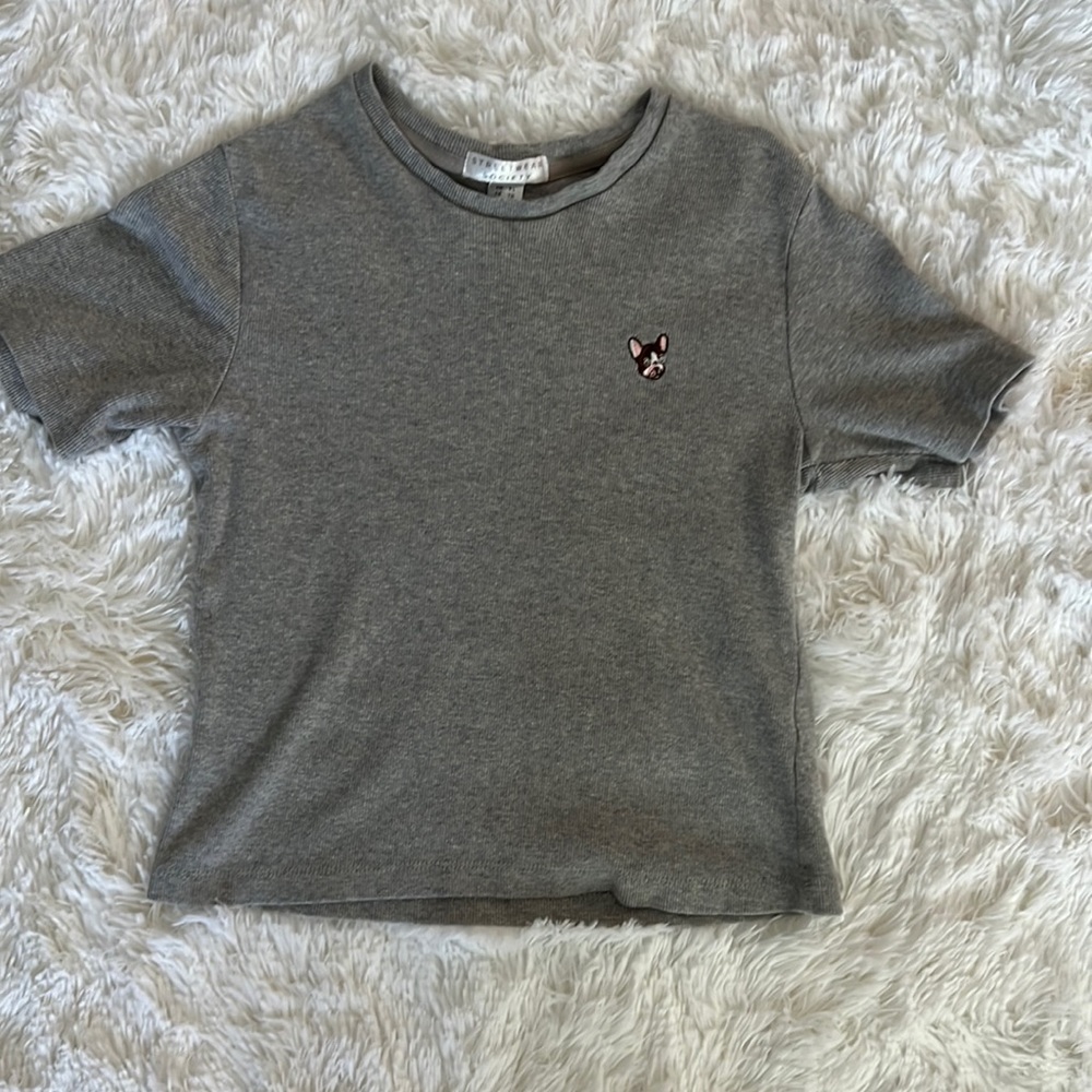 Gray Shirt with Terrier Dog